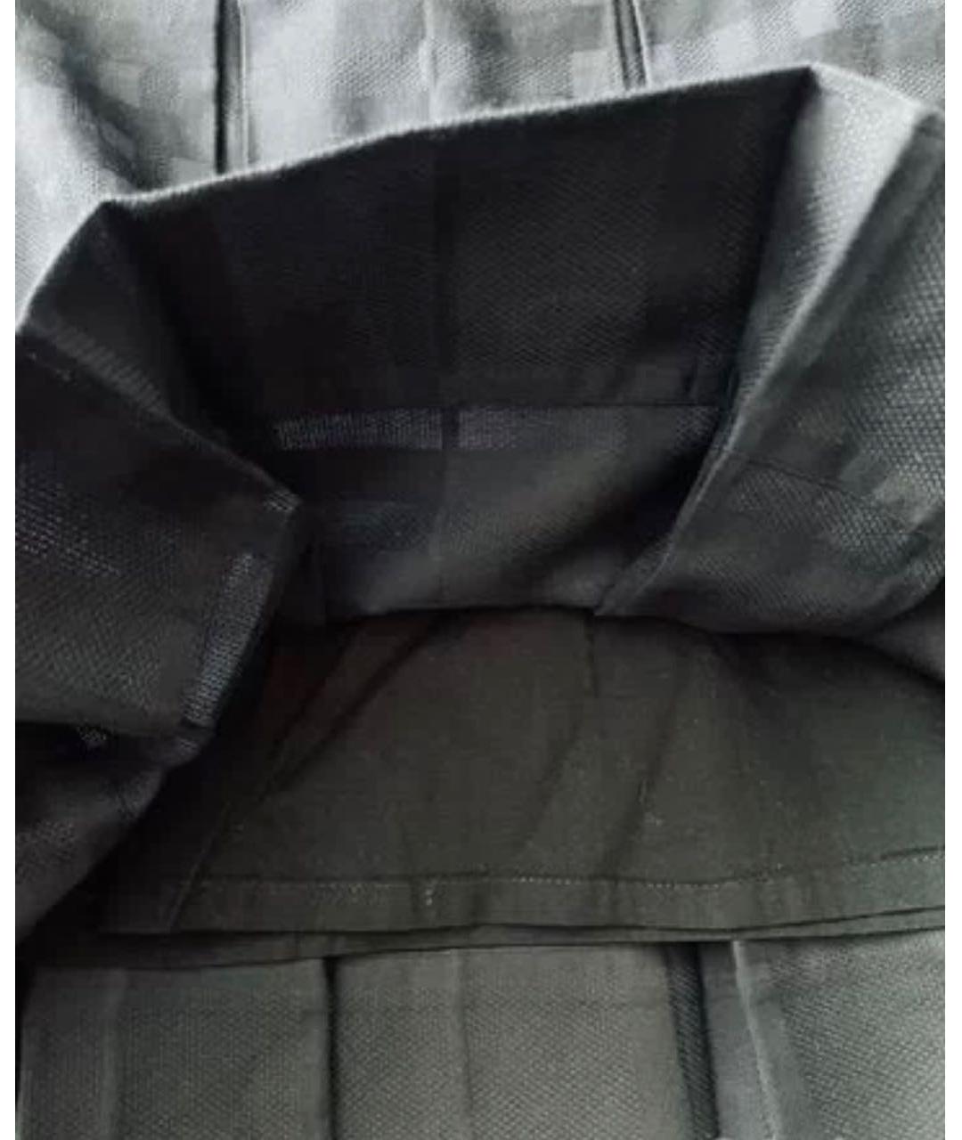 BURBERRY Черная хлопковая юбка миди, фото 5