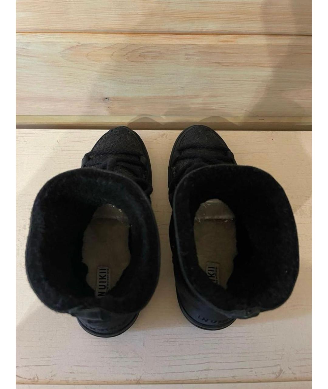 INUIKII Черные кожаные ботильоны, фото 3