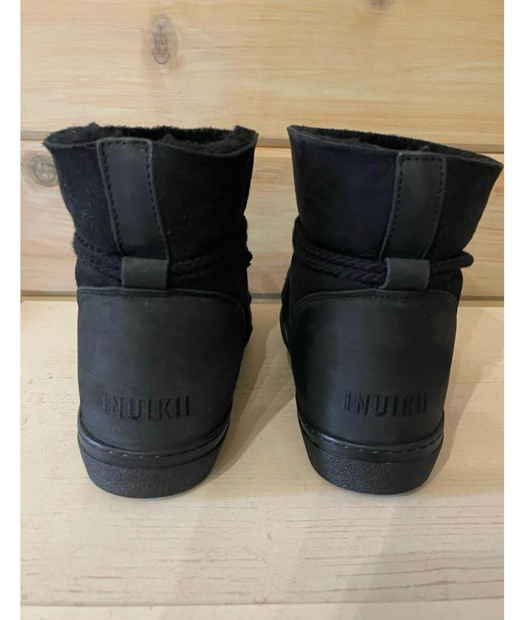 INUIKII Черные кожаные ботильоны, фото 4