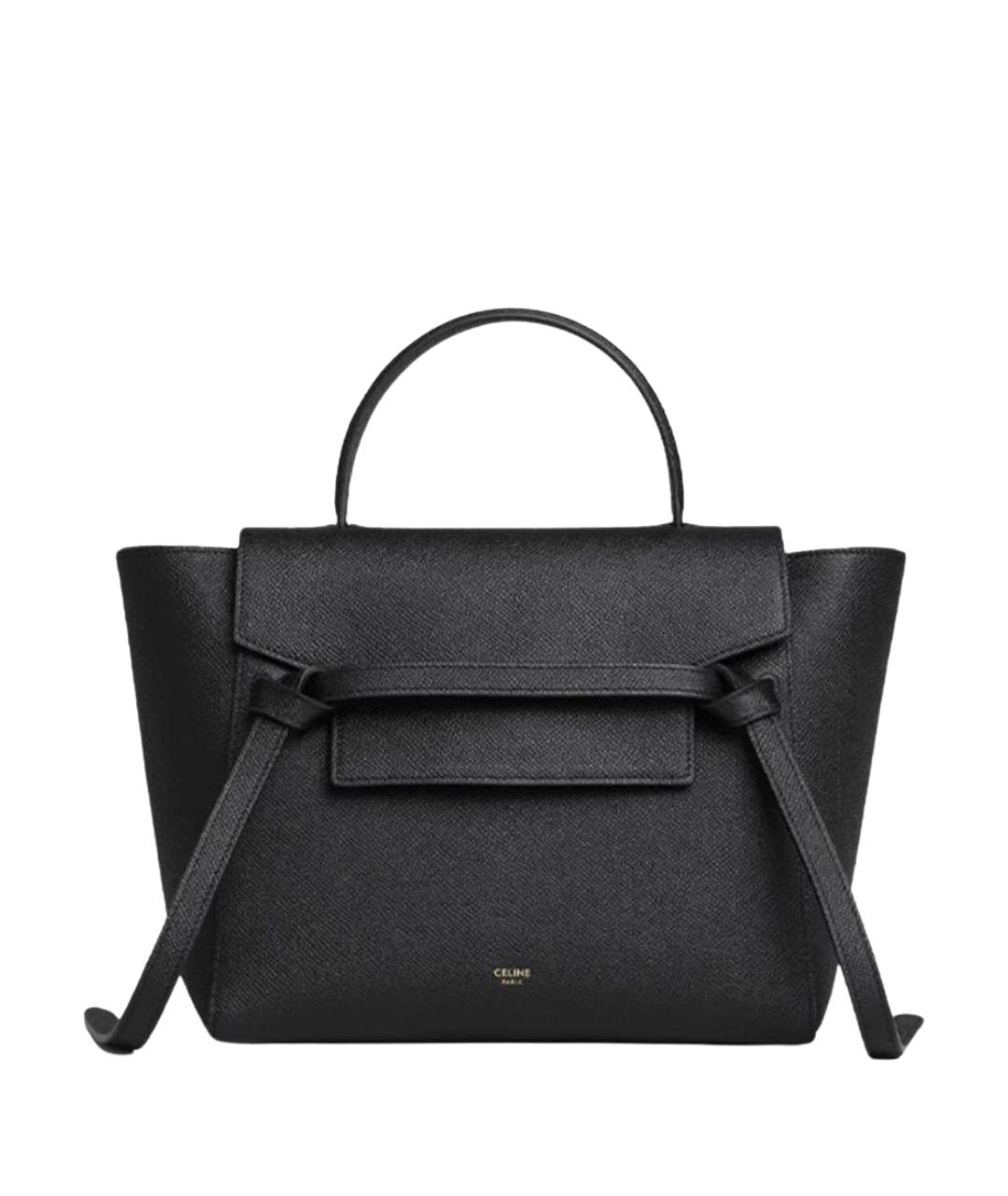 CELINE Черная кожаная сумка через плечо, фото 1