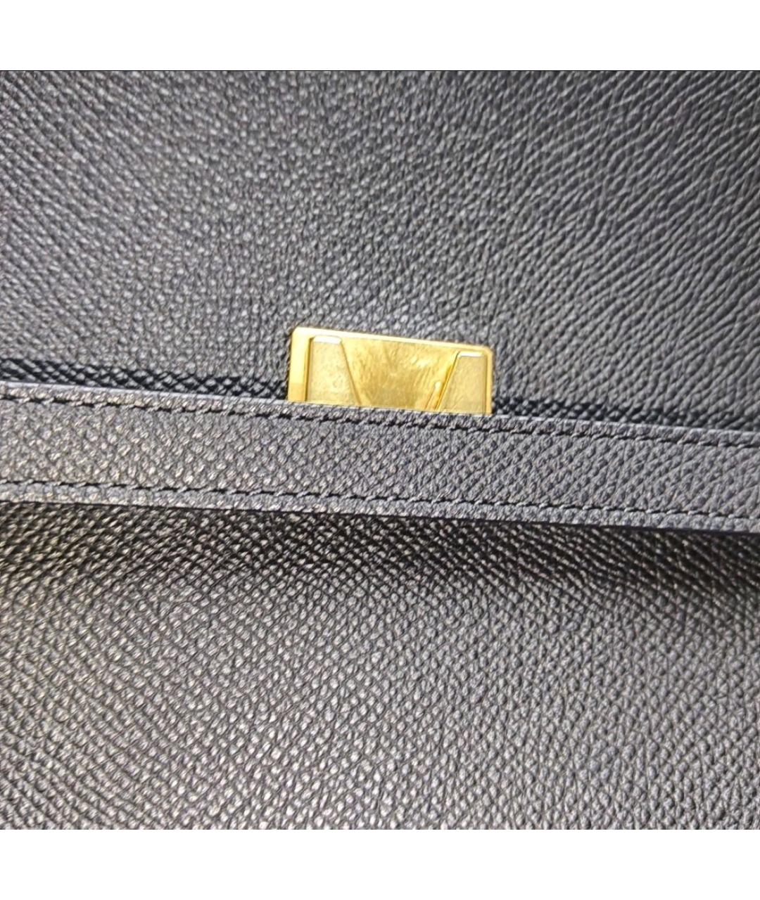 CELINE Черная кожаная сумка через плечо, фото 3