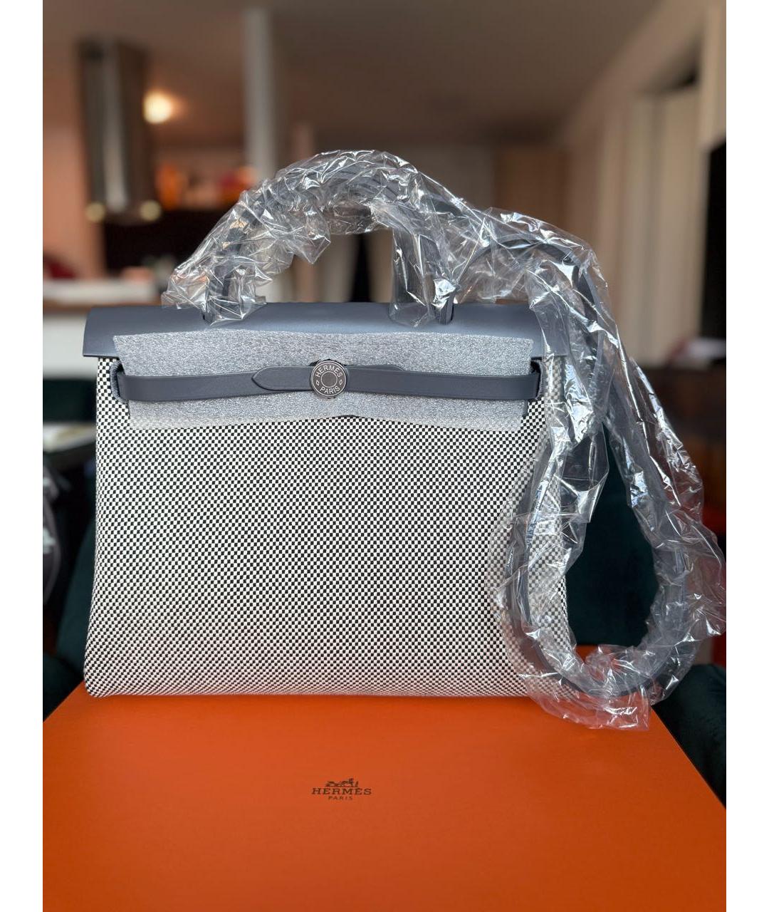 HERMES Тканевая сумка через плечо, фото 7