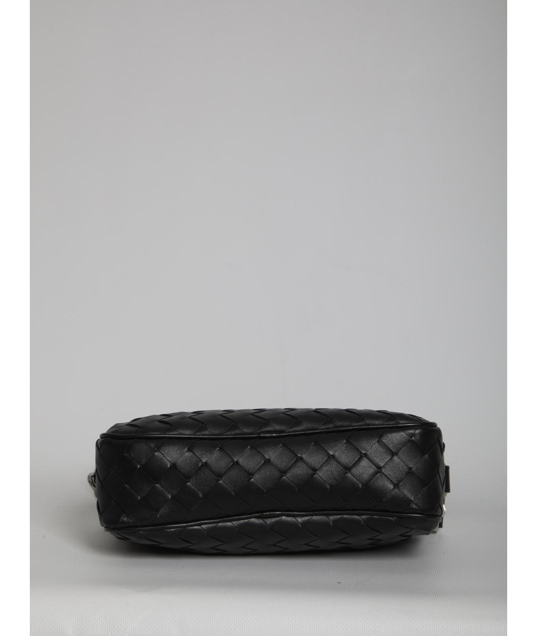 BOTTEGA VENETA Черная кожаная сумка на плечо, фото 3