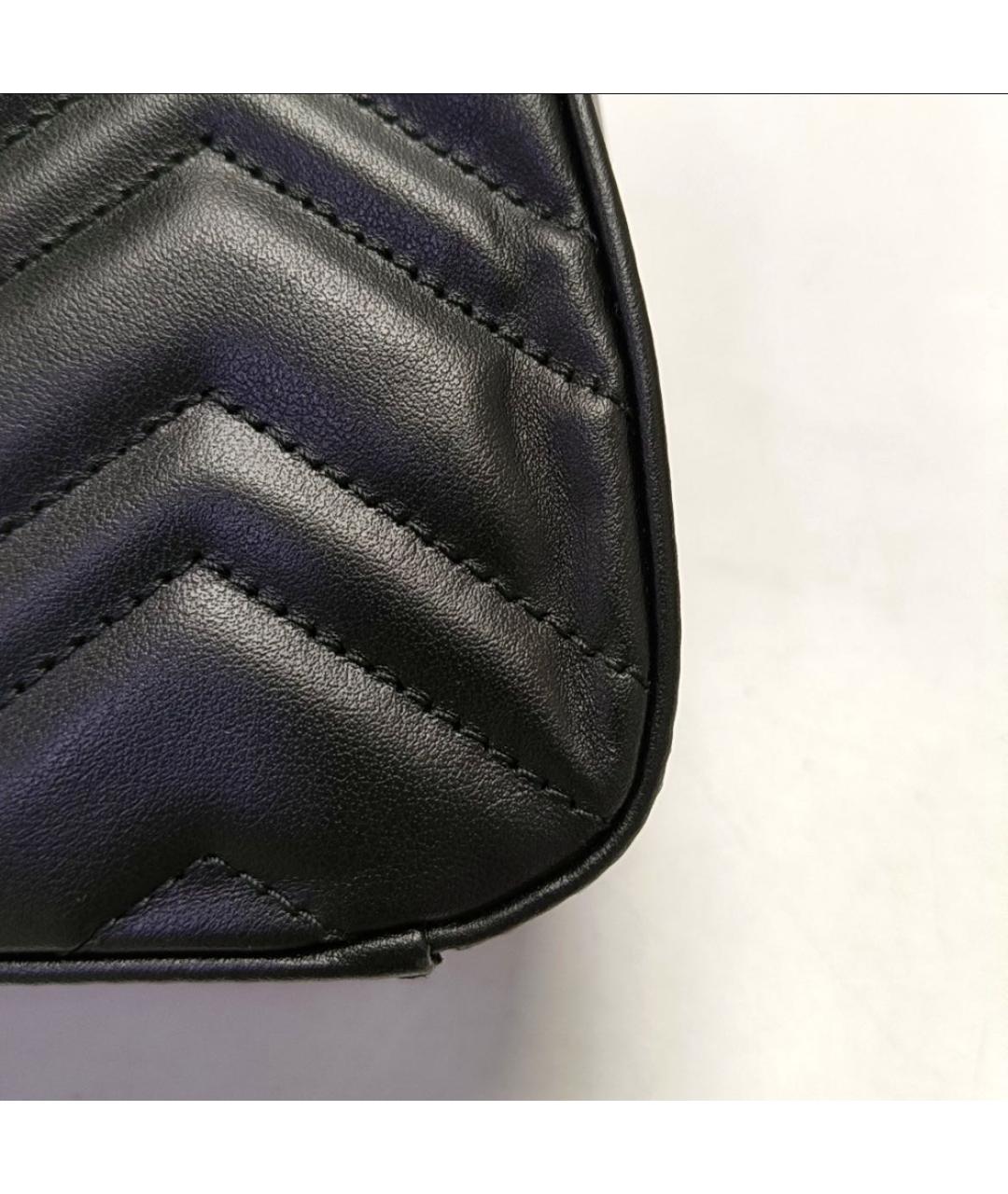 GUCCI Черная кожаная сумка через плечо, фото 4