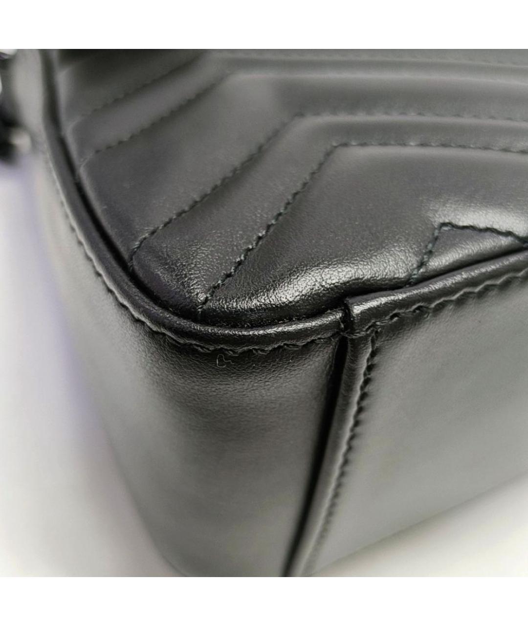 GUCCI Черная кожаная сумка через плечо, фото 5