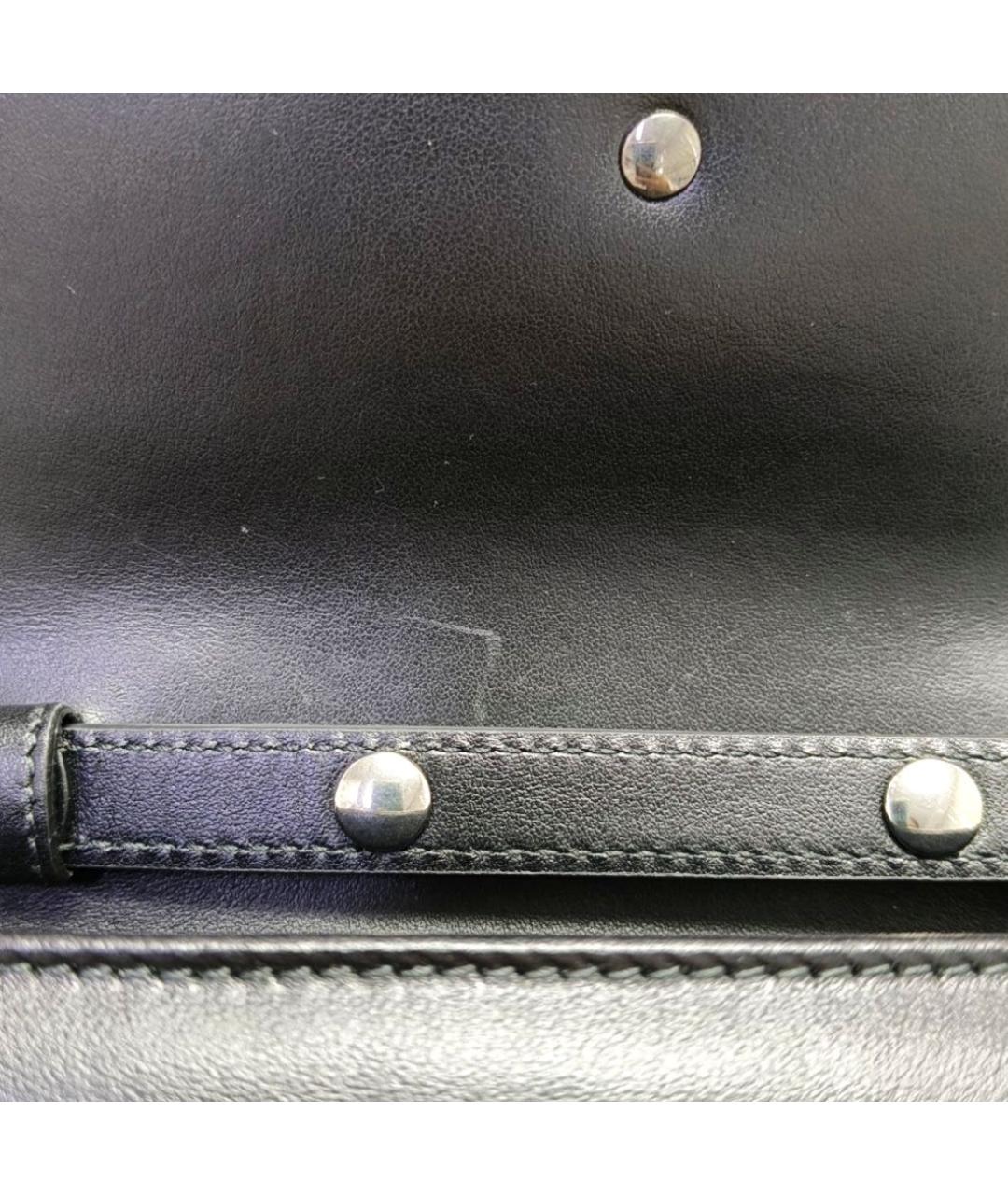 GUCCI Черная кожаная сумка через плечо, фото 2