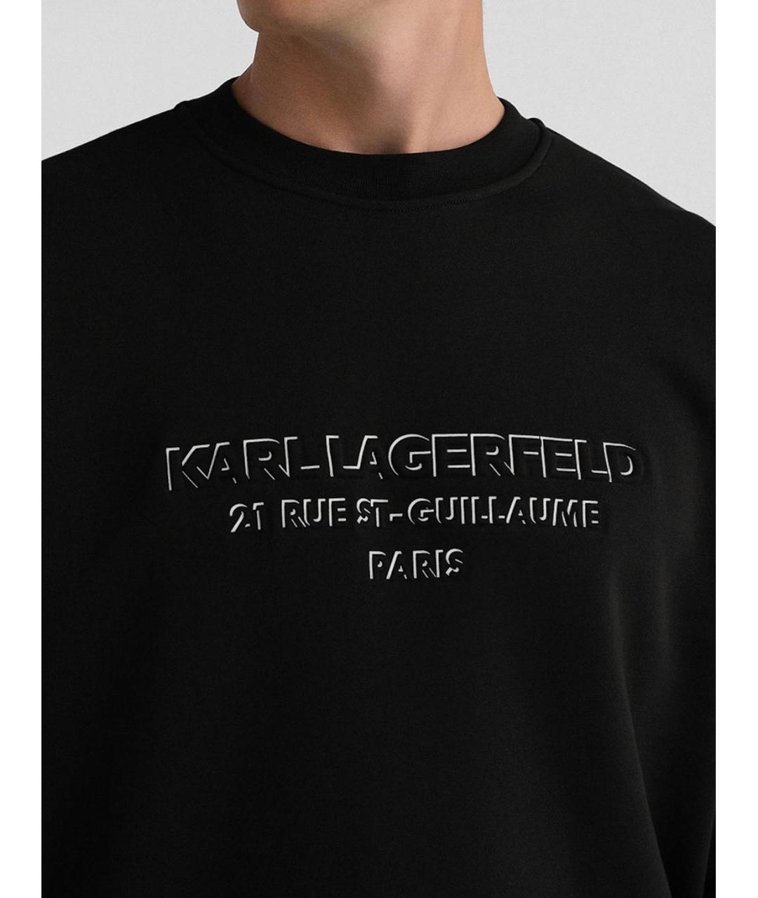 KARL LAGERFELD Черный хлопковый джемпер / свитер, фото 4