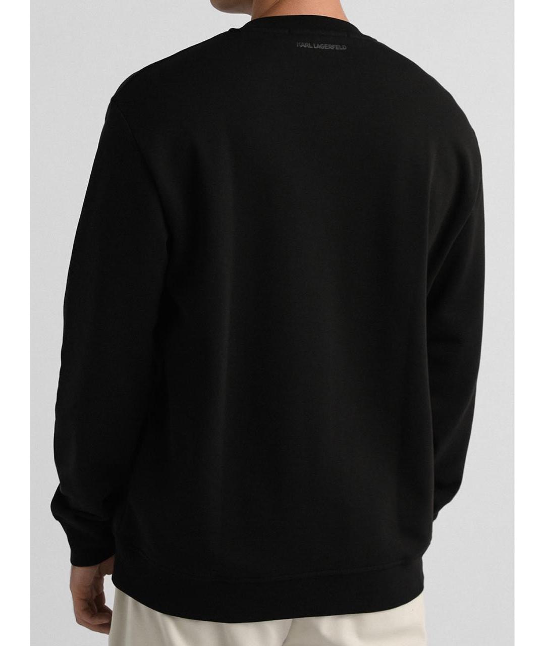 KARL LAGERFELD Черный хлопковый джемпер / свитер, фото 3