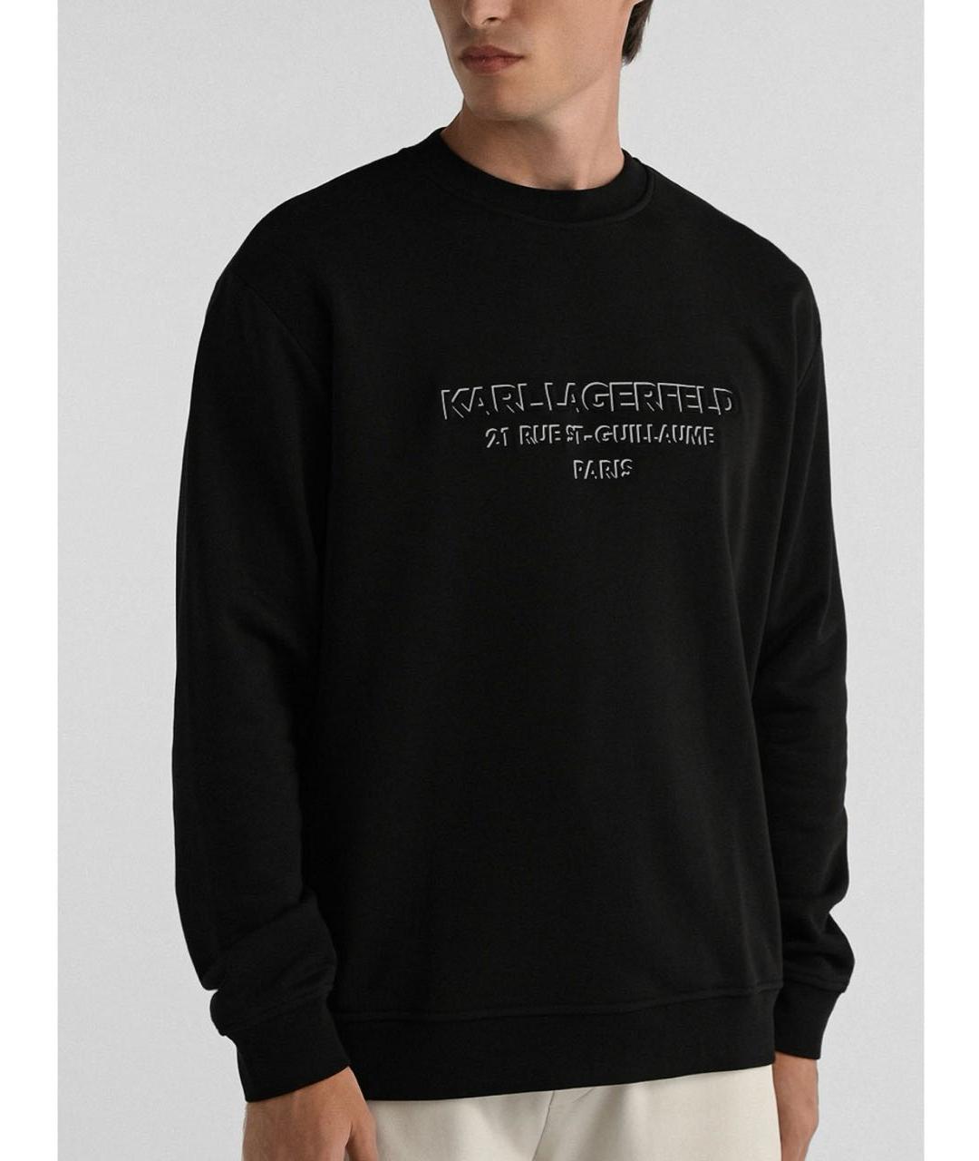 KARL LAGERFELD Черный хлопковый джемпер / свитер, фото 5