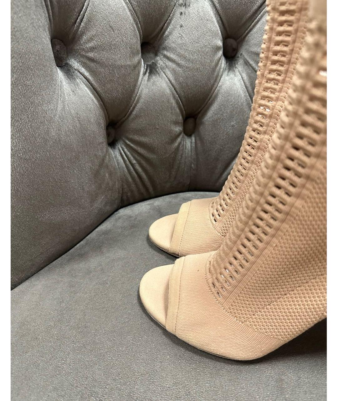 GIANVITO ROSSI Бежевые текстильные ботильоны, фото 2