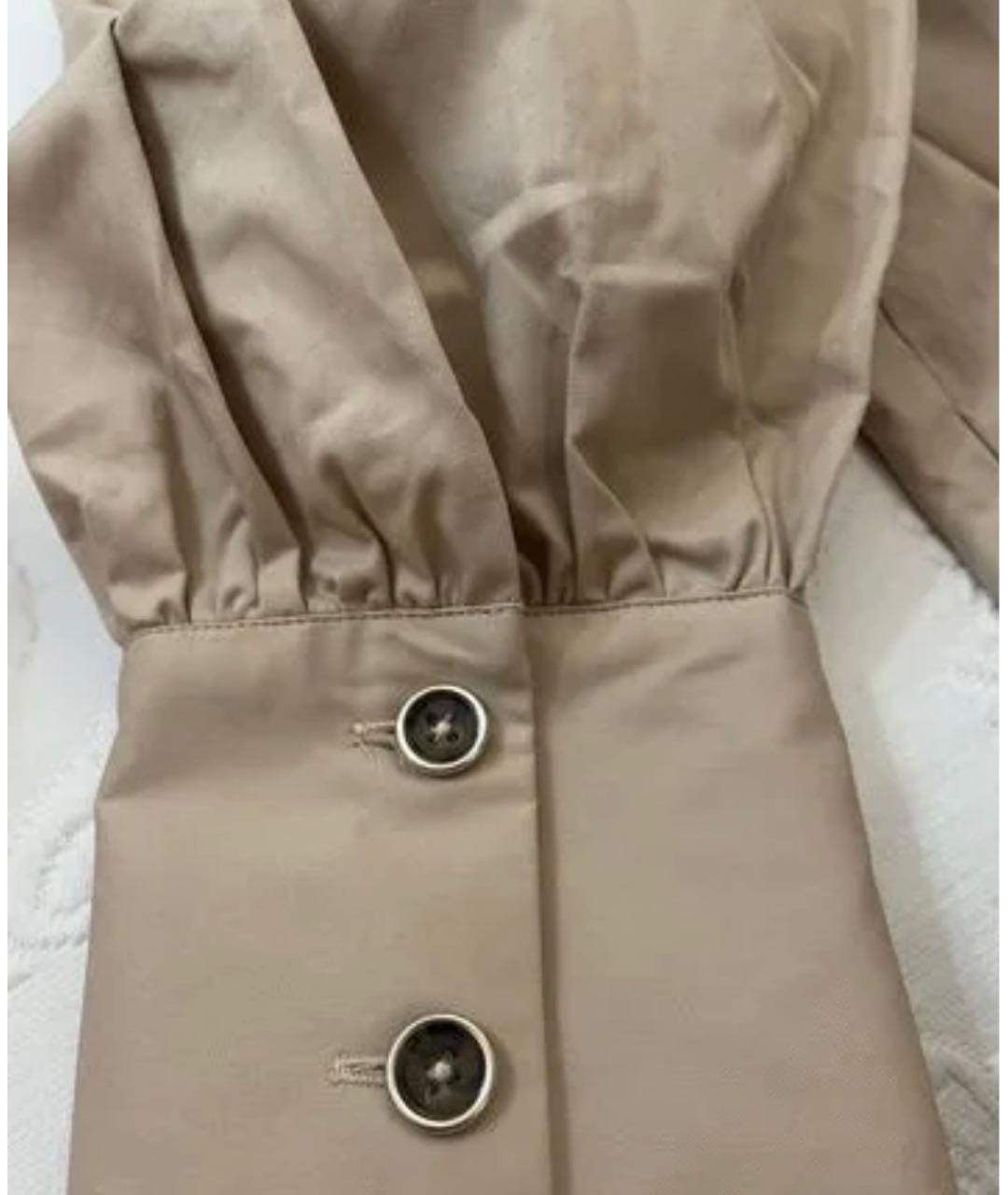 TWIN-SET Бежевое хлопковое повседневное платье, фото 4