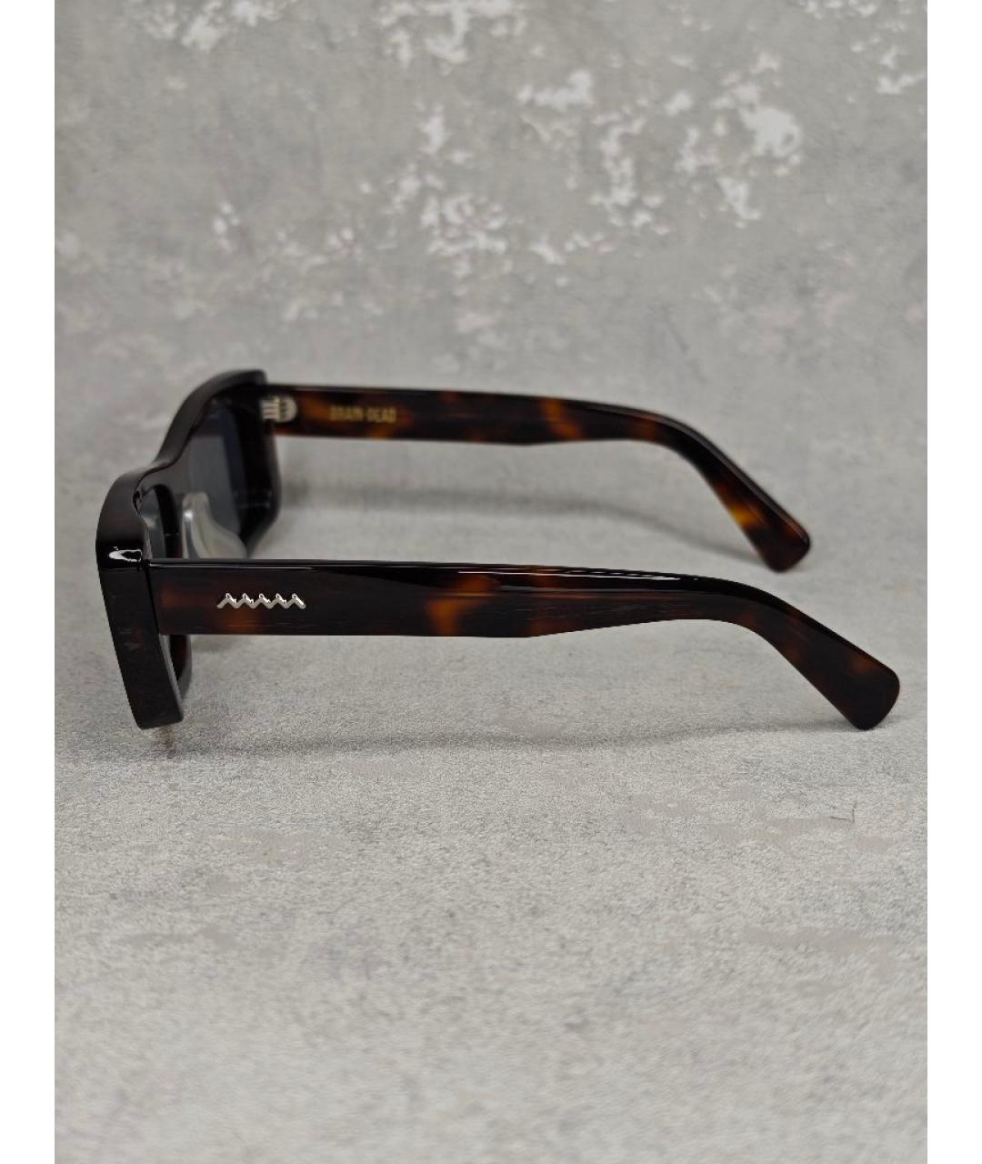 Brain Dead Коричневые пластиковые солнцезащитные очки, фото 2