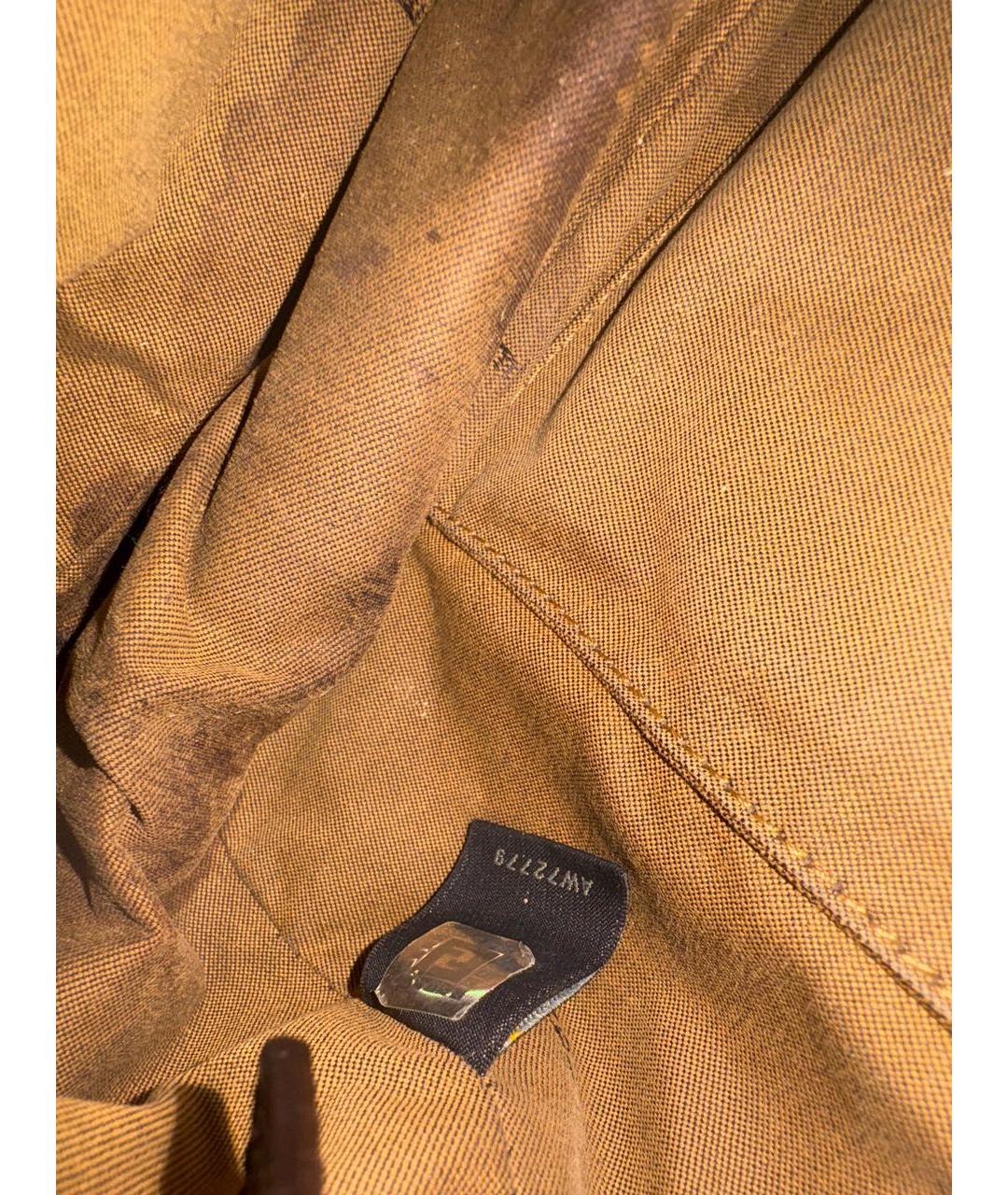 FENDI Коричневая сумка с короткими ручками, фото 6