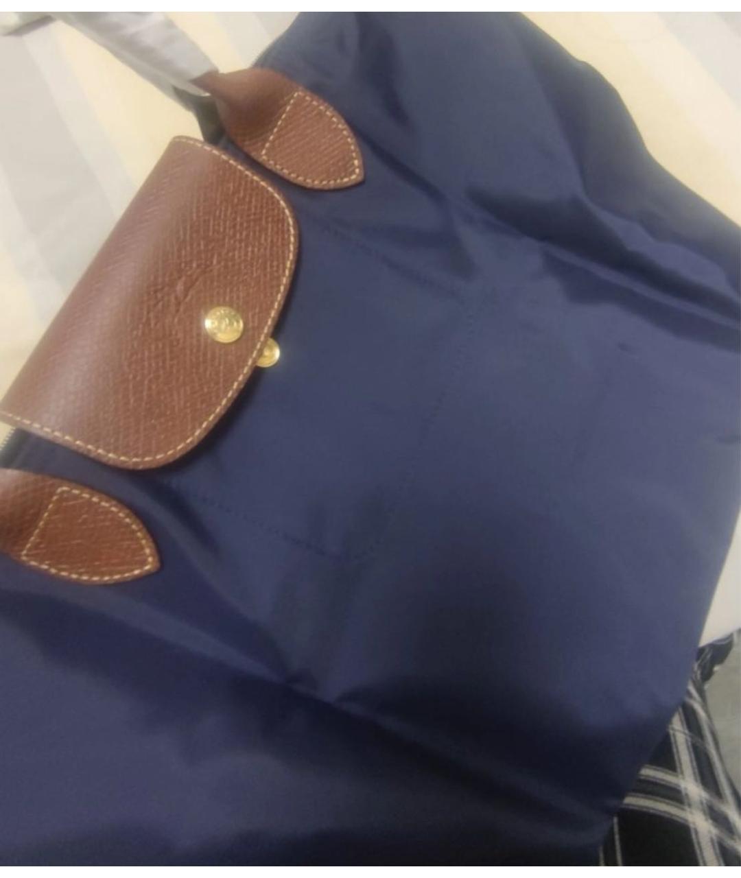 LONGCHAMP Темно-синяя сумка тоут, фото 4