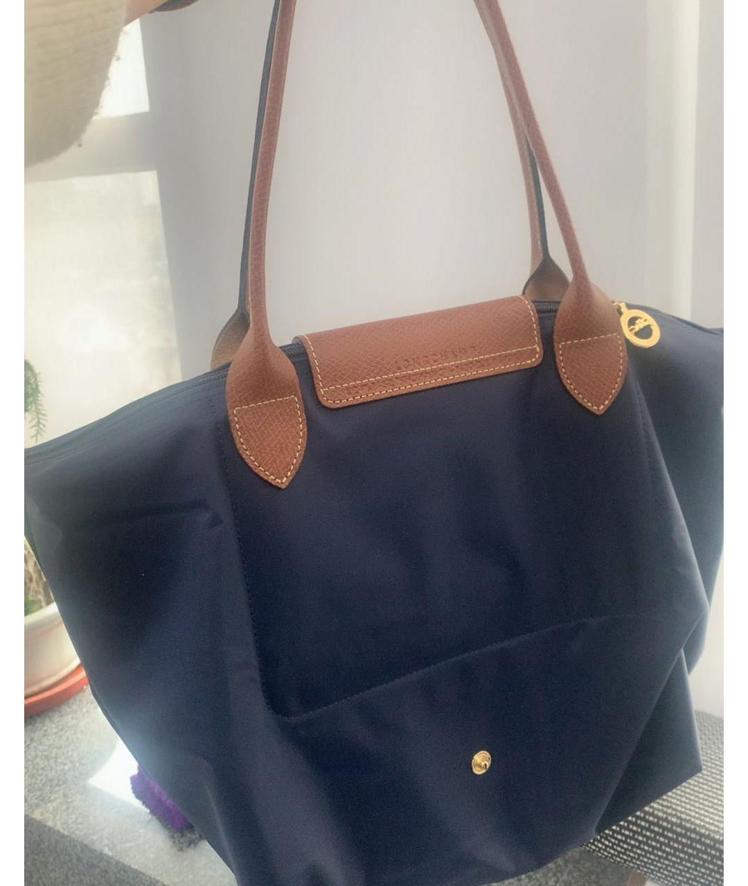 LONGCHAMP Темно-синяя сумка тоут, фото 3