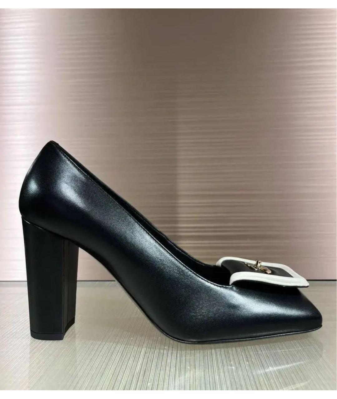 CHANEL Черные кожаные туфли, фото 4