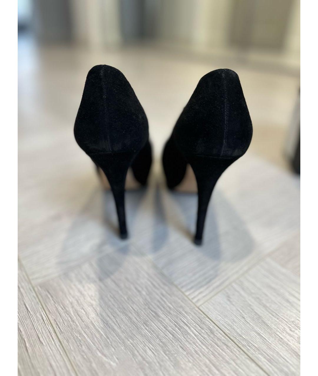 DOLCE&GABBANA Черные замшевые туфли, фото 4