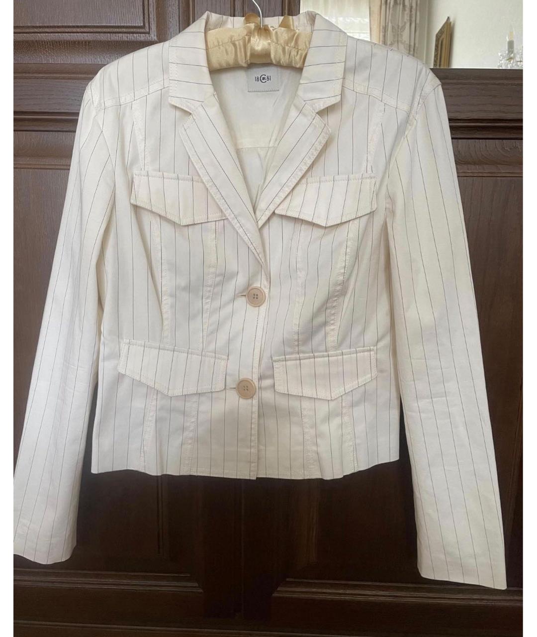 CERRUTI 1881 Белый хлопковый жакет/пиджак, фото 6