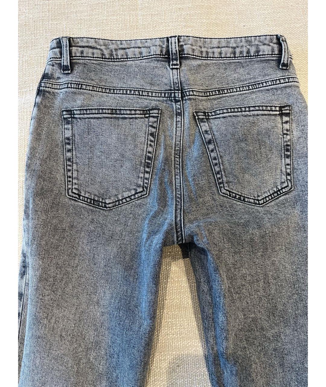 SAINT LAURENT Серые хлопко-эластановые джинсы слим, фото 2