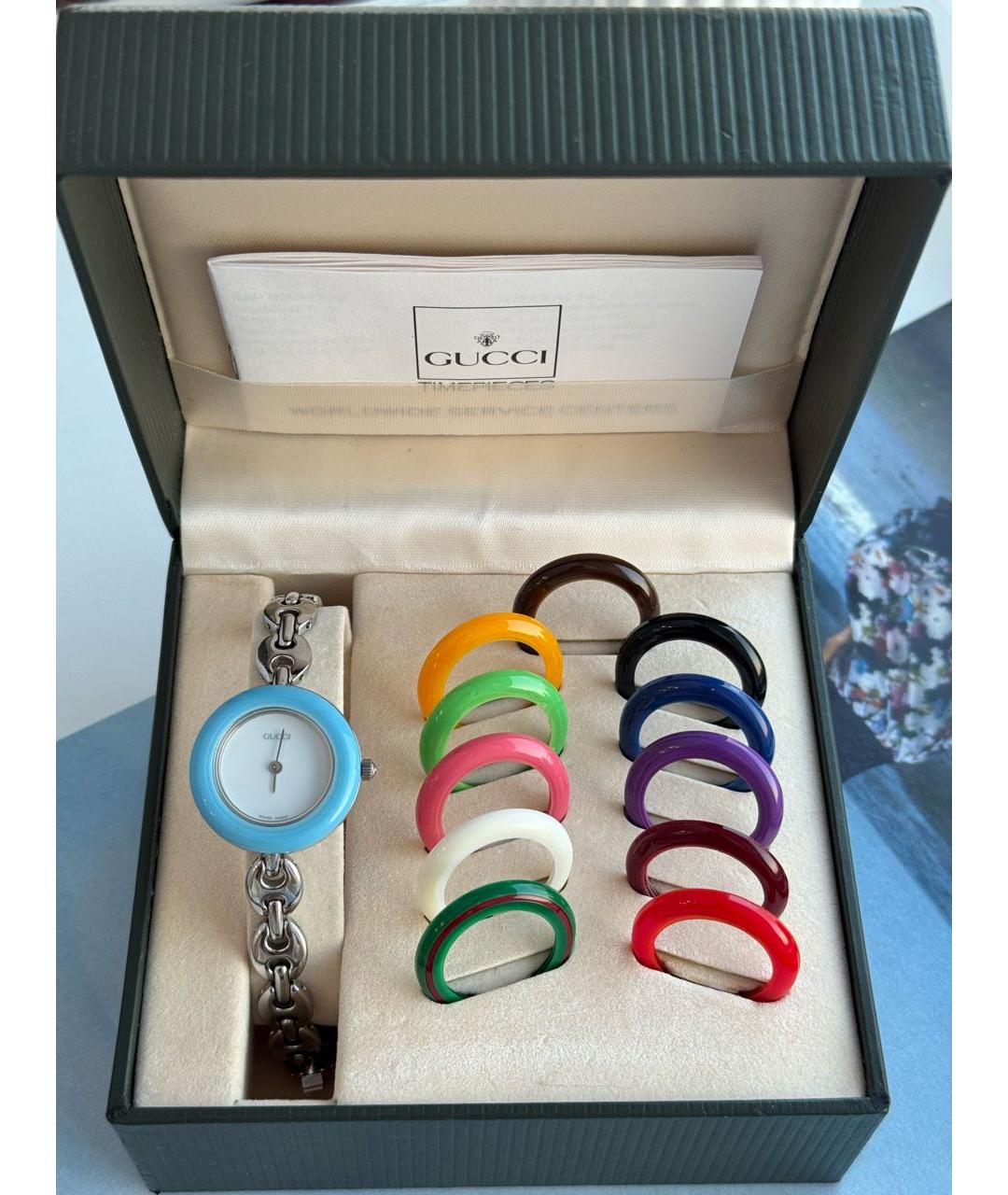 GUCCI Серебряные часы, фото 6