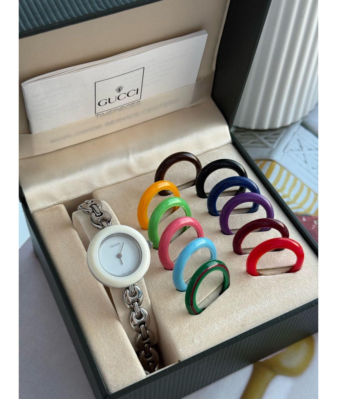 GUCCI Серебряные часы, фото 5