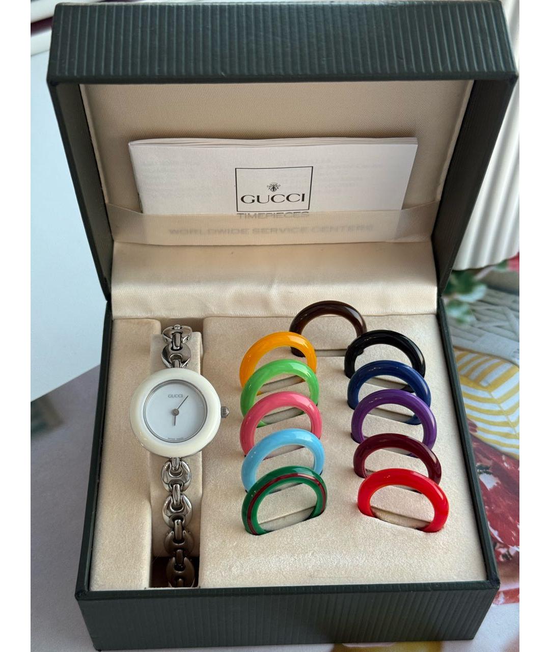 GUCCI Серебряные часы, фото 2