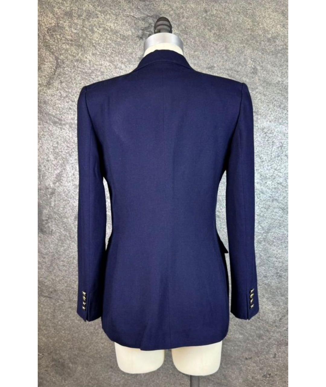 RALPH LAUREN Темно-синий кашемировый жакет/пиджак, фото 2