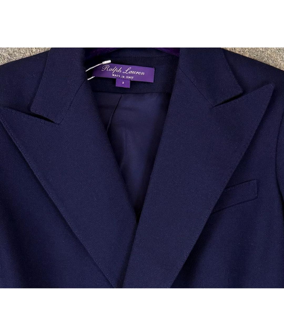 RALPH LAUREN Темно-синий кашемировый жакет/пиджак, фото 3