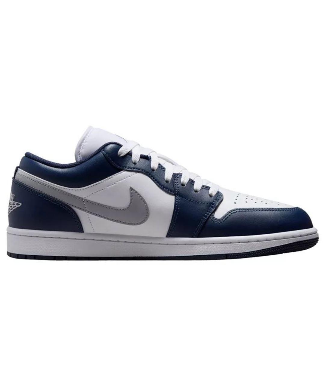 JORDAN Темно-синие кожаные низкие кроссовки / кеды, фото 9