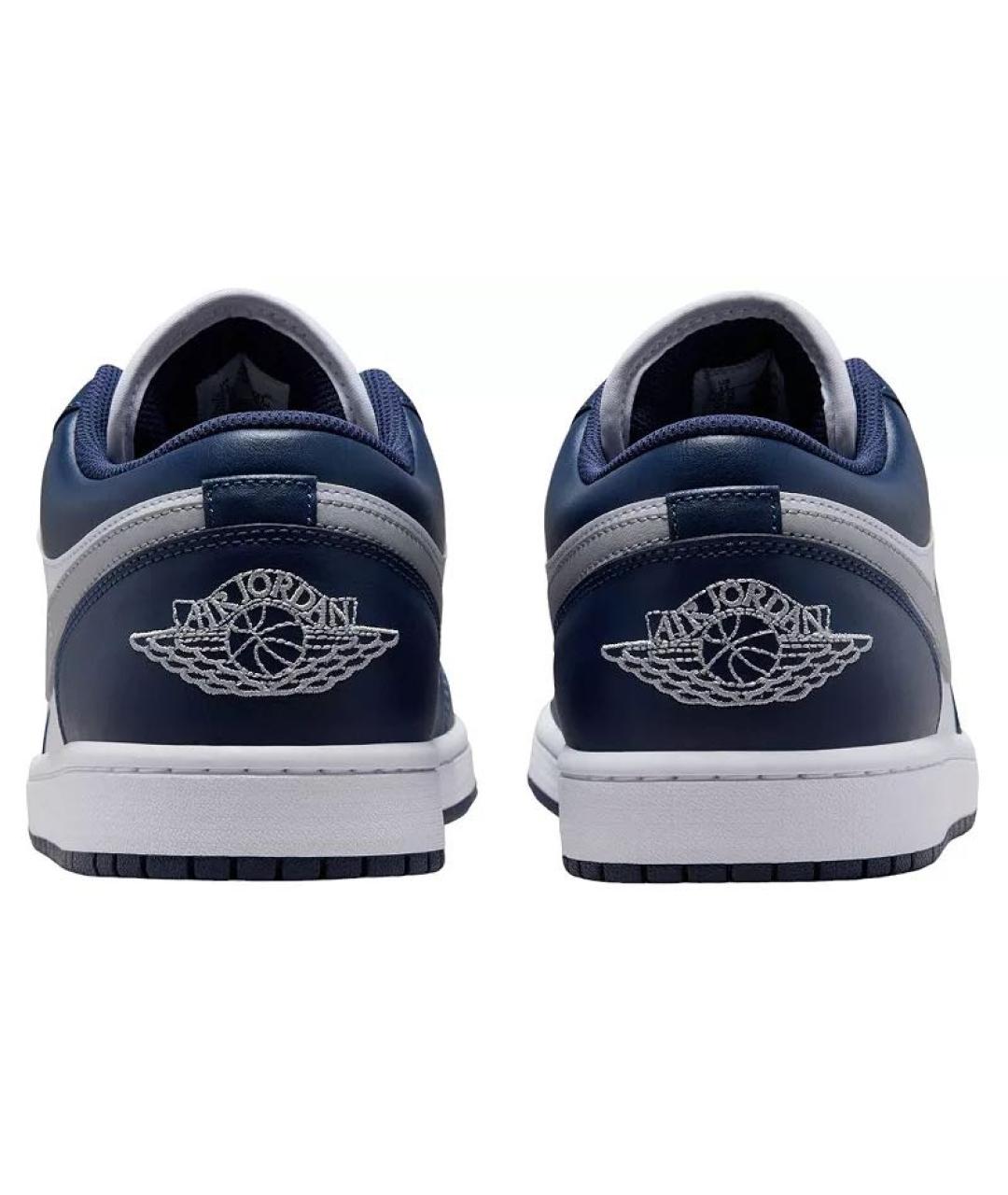 JORDAN Темно-синие кожаные низкие кроссовки / кеды, фото 4