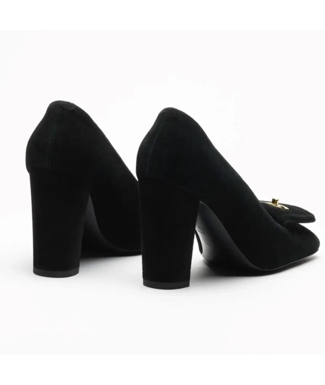 CHANEL Черные замшевые туфли, фото 3