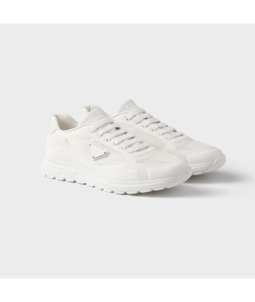 PRADA Белые низкие кроссовки / кеды, фото 2