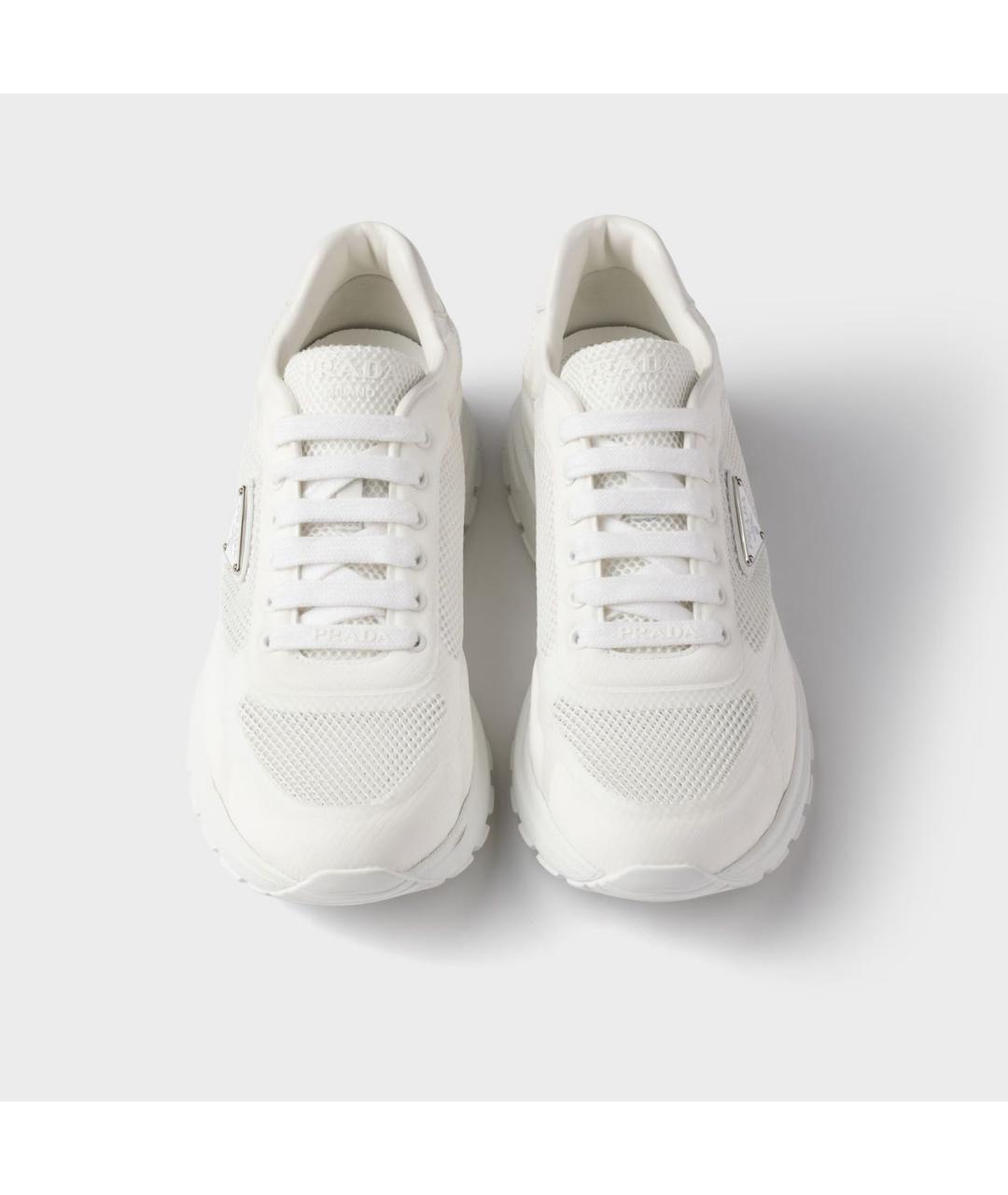 PRADA Белые низкие кроссовки / кеды, фото 3