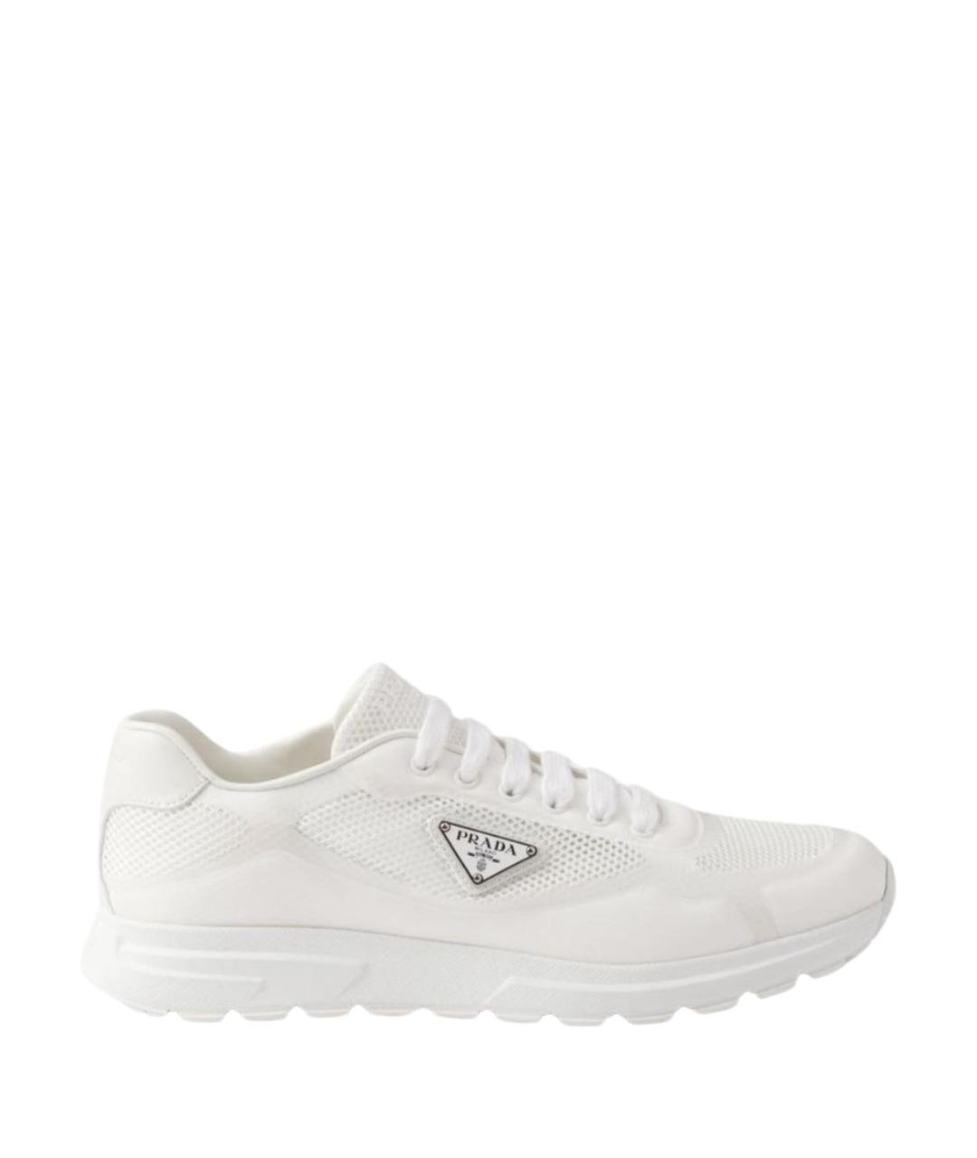 PRADA Белые низкие кроссовки / кеды, фото 1