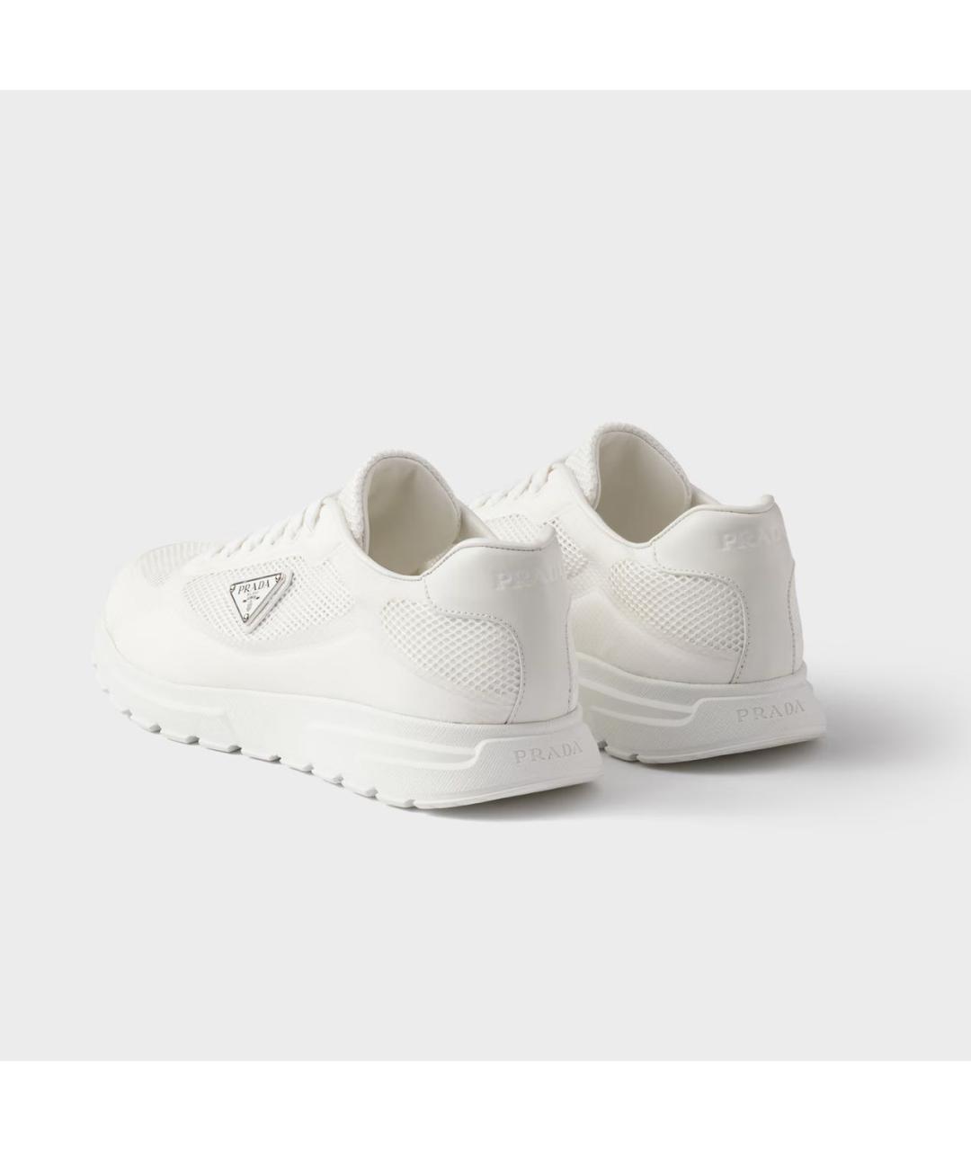 PRADA Белые низкие кроссовки / кеды, фото 4
