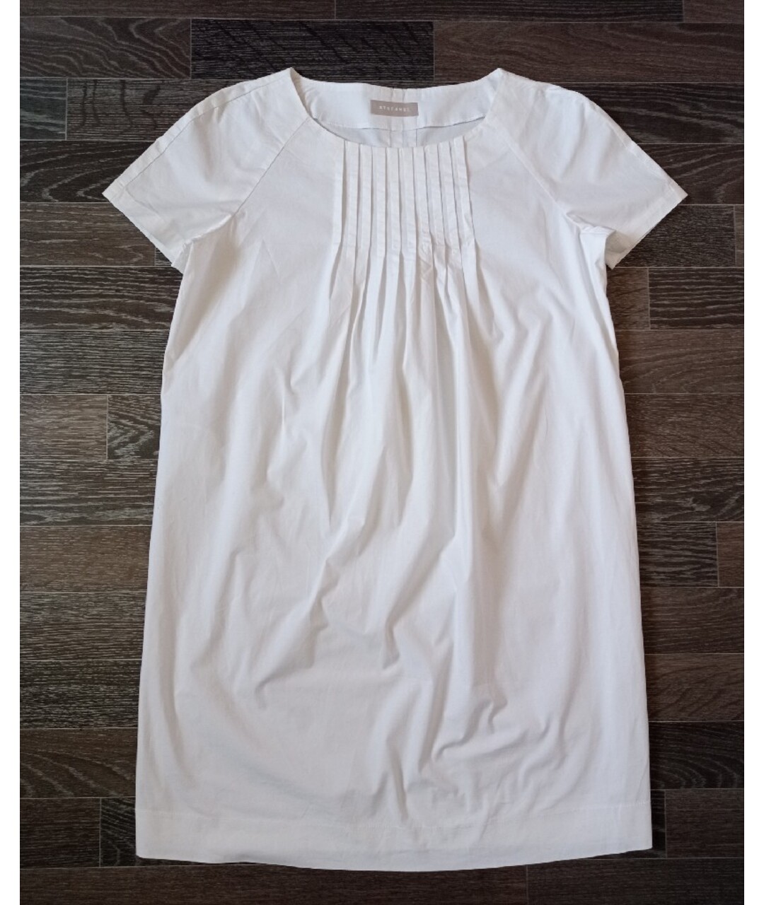 STEFANEL Белое хлопко-эластановое повседневное платье, фото 9
