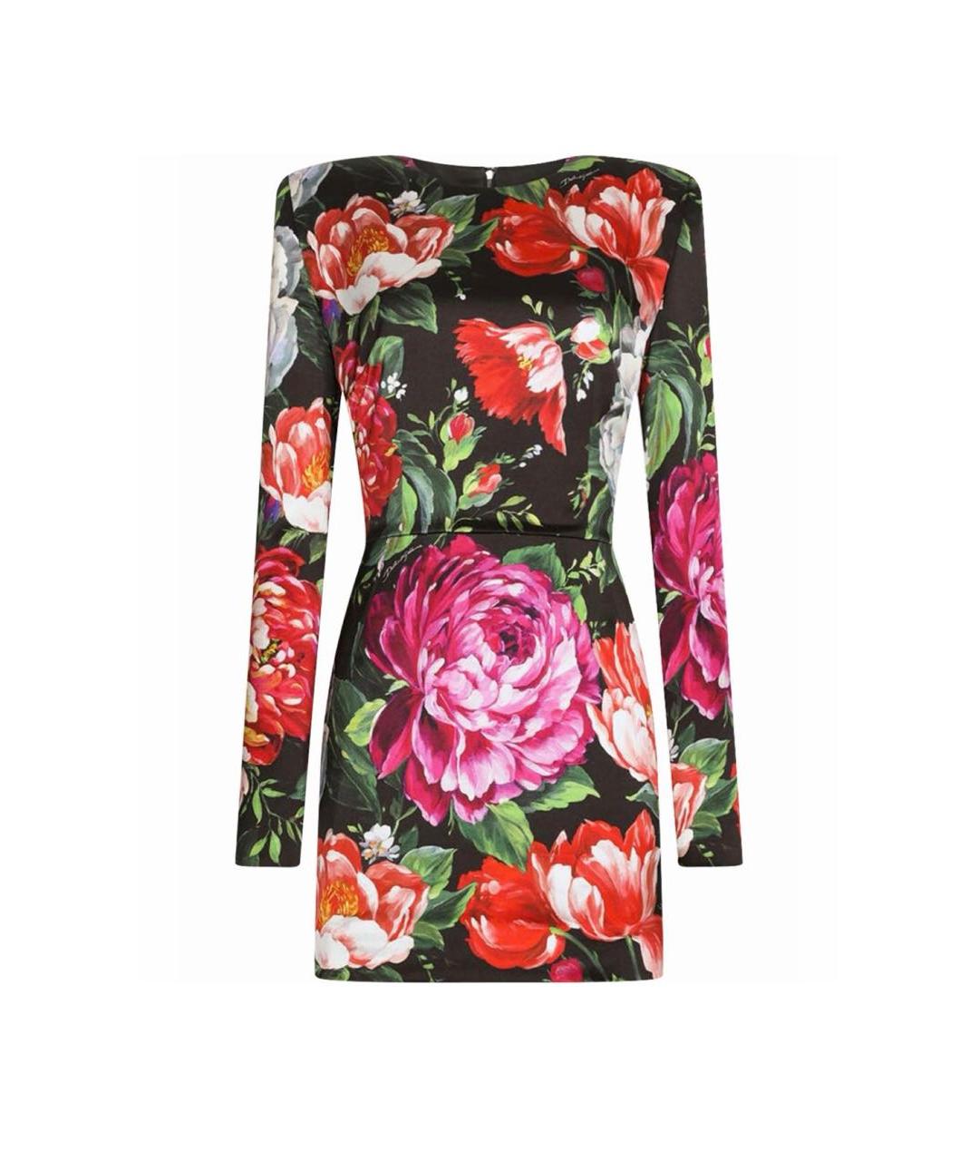 DOLCE&GABBANA Фуксия вискозное коктейльное платье, фото 5