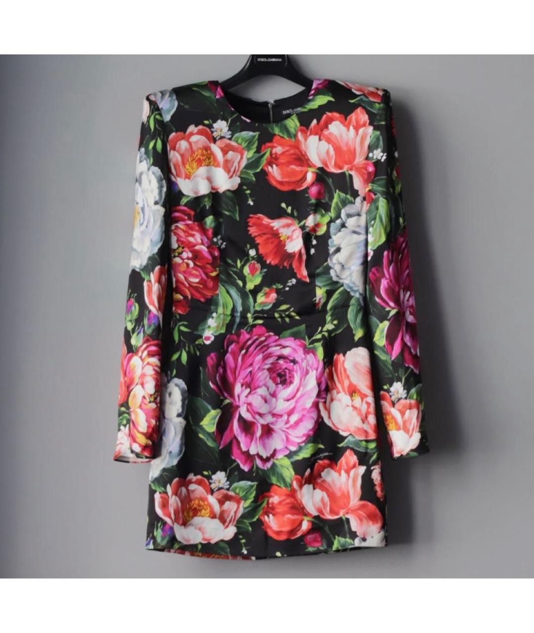 DOLCE&GABBANA Фуксия вискозное коктейльное платье, фото 8