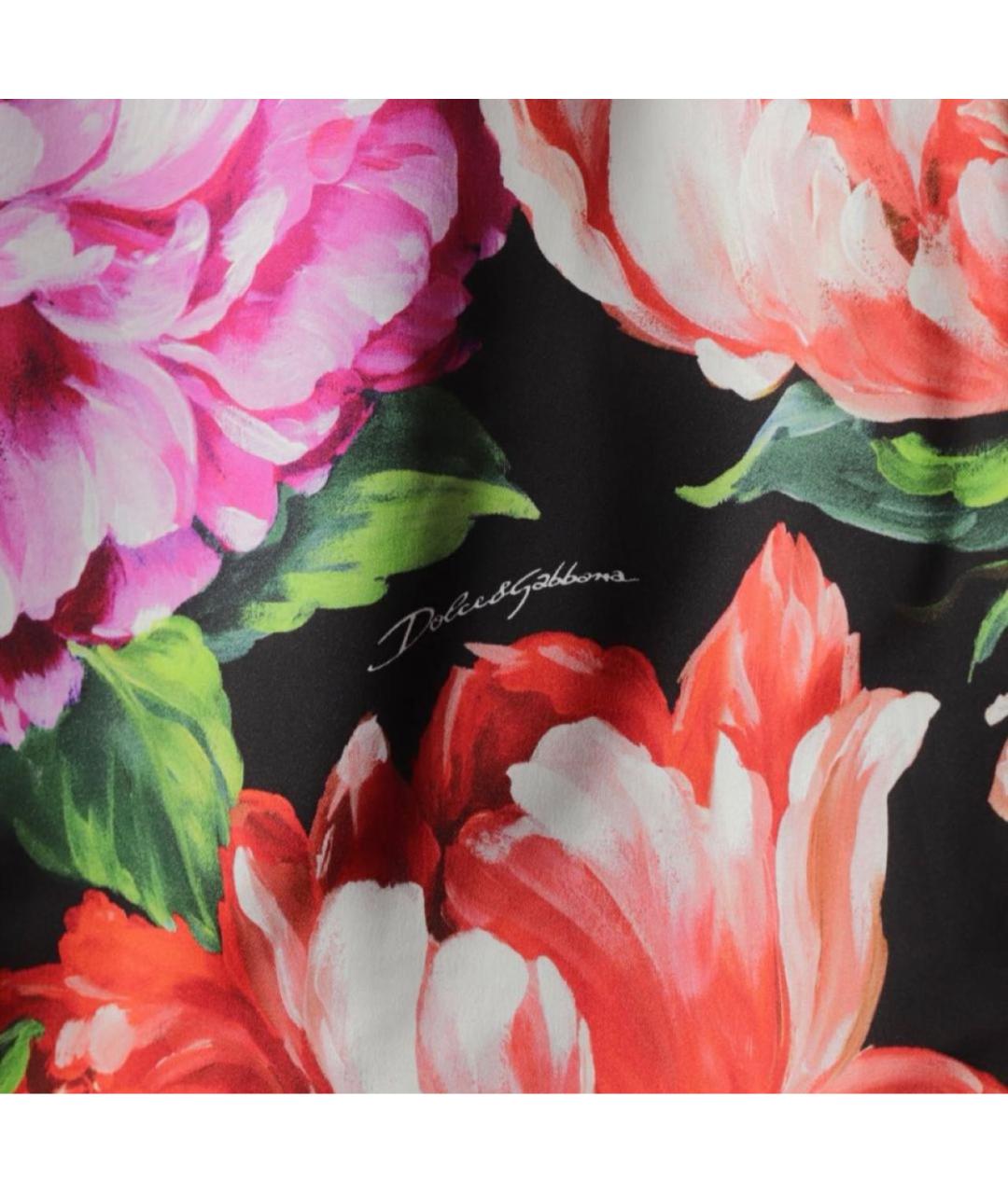 DOLCE&GABBANA Фуксия вискозное коктейльное платье, фото 7