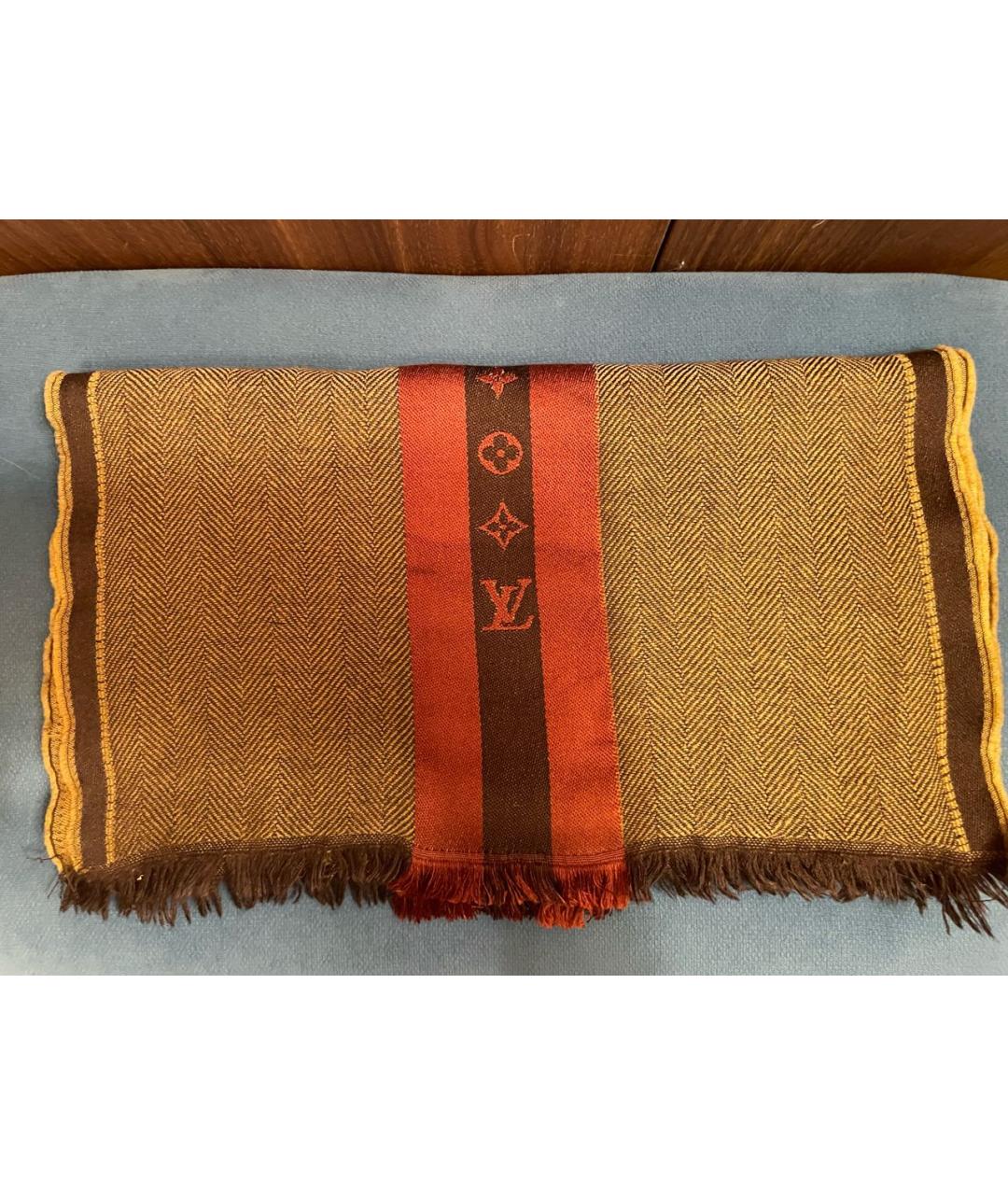 LOUIS VUITTON Мульти кашемировый шарф, фото 4
