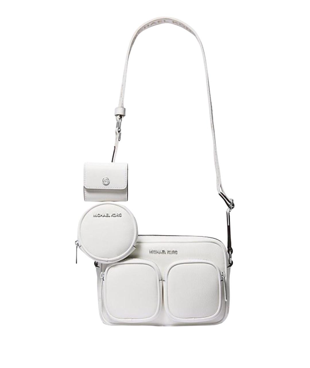 MICHAEL KORS Белая кожаная сумка через плечо, фото 1