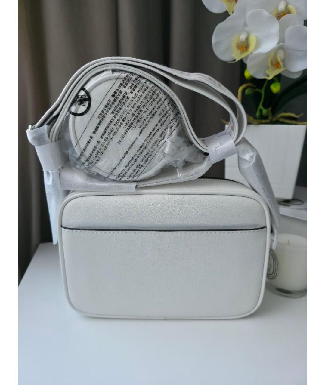 MICHAEL KORS Белая кожаная сумка через плечо, фото 7