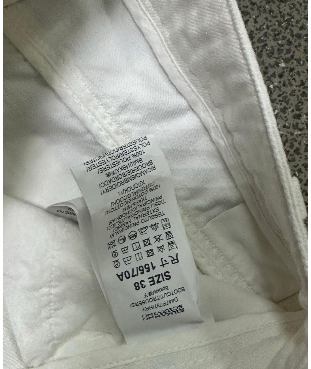 ERMANNO SCERVINO Белые прямые джинсы, фото 4