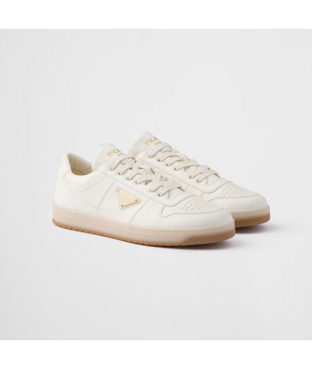 PRADA Бежевые кожаные слипоны, фото 2