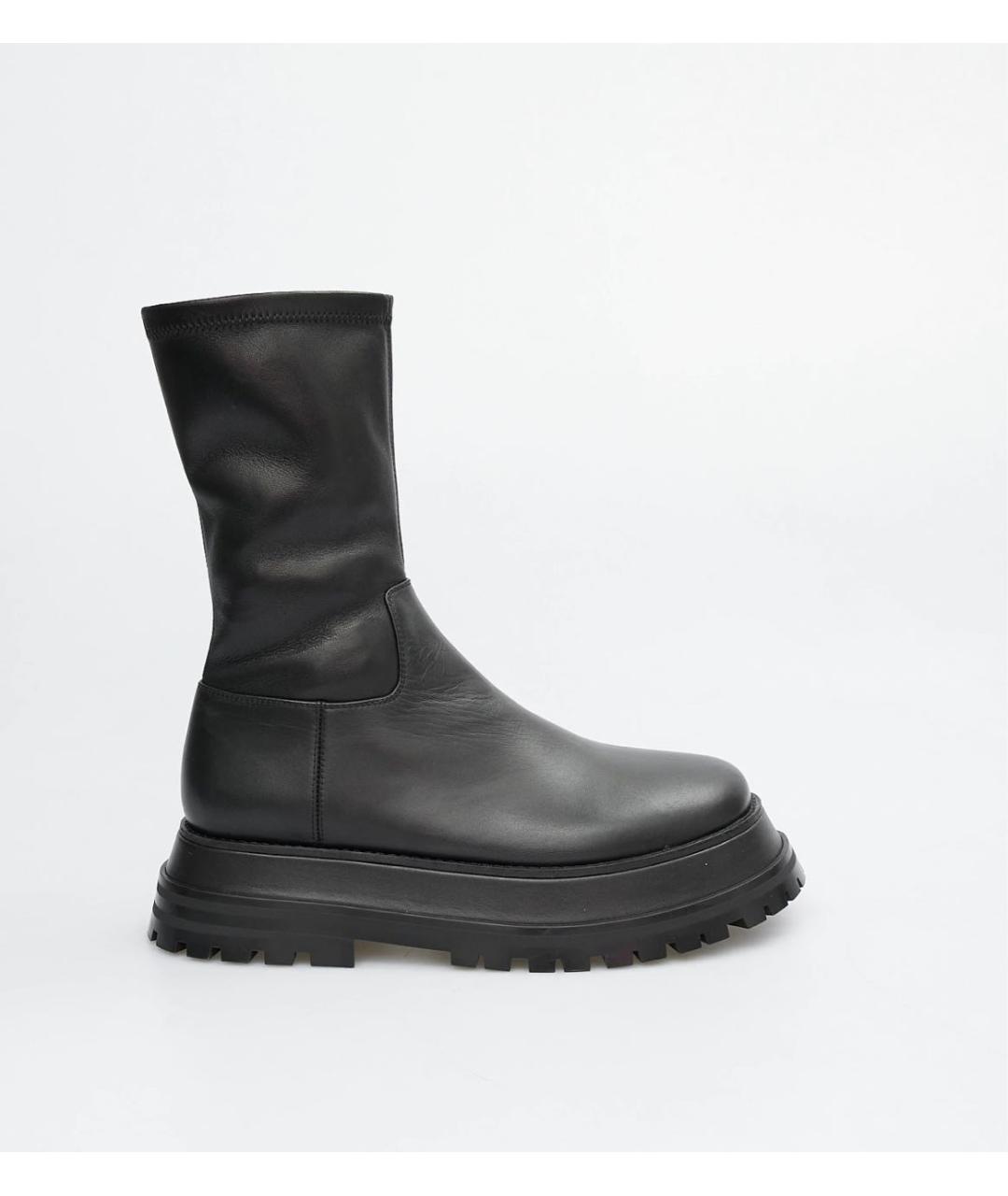 BURBERRY Черные кожаные ботинки, фото 5