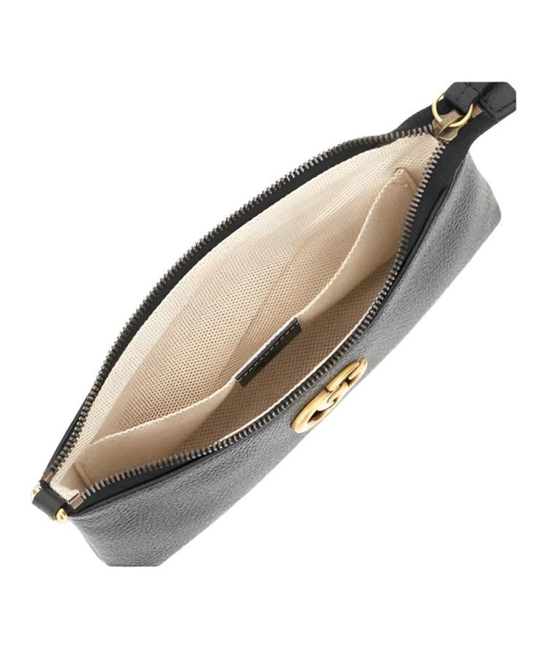 GUCCI Черная кожаная сумка через плечо, фото 3