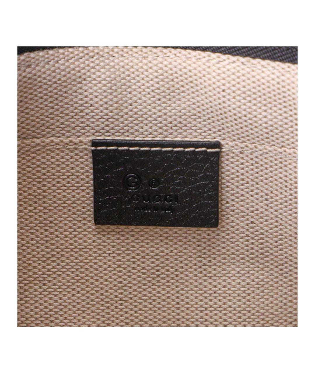 GUCCI Черная кожаная сумка через плечо, фото 5