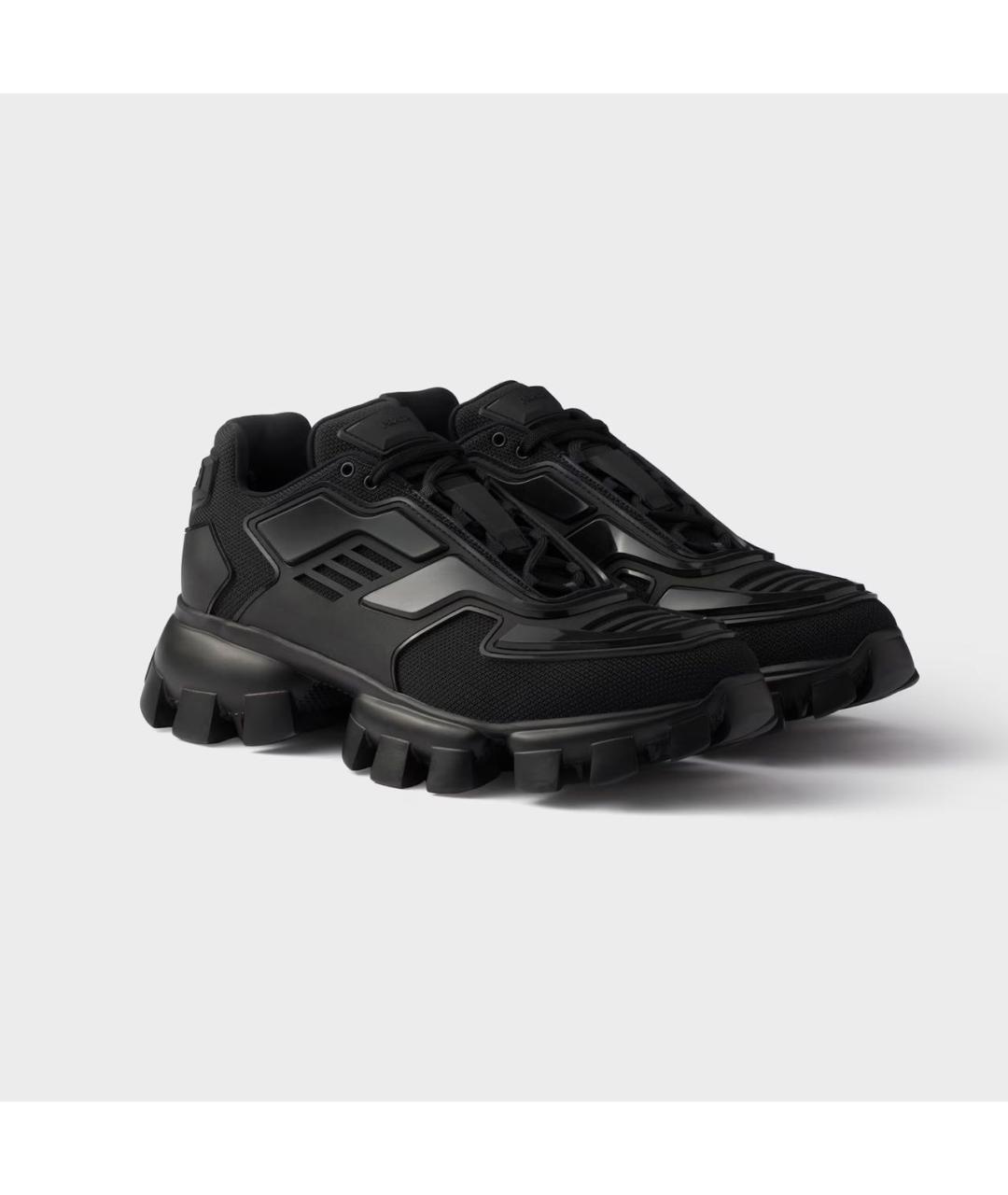 PRADA Черные низкие кроссовки / кеды, фото 2