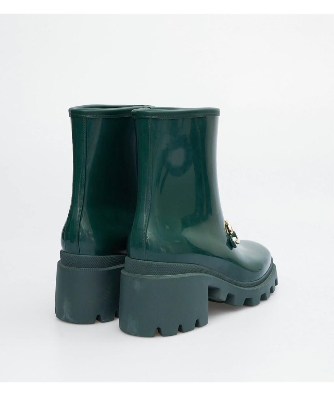 GUCCI Зеленые резиновые полусапоги, фото 4