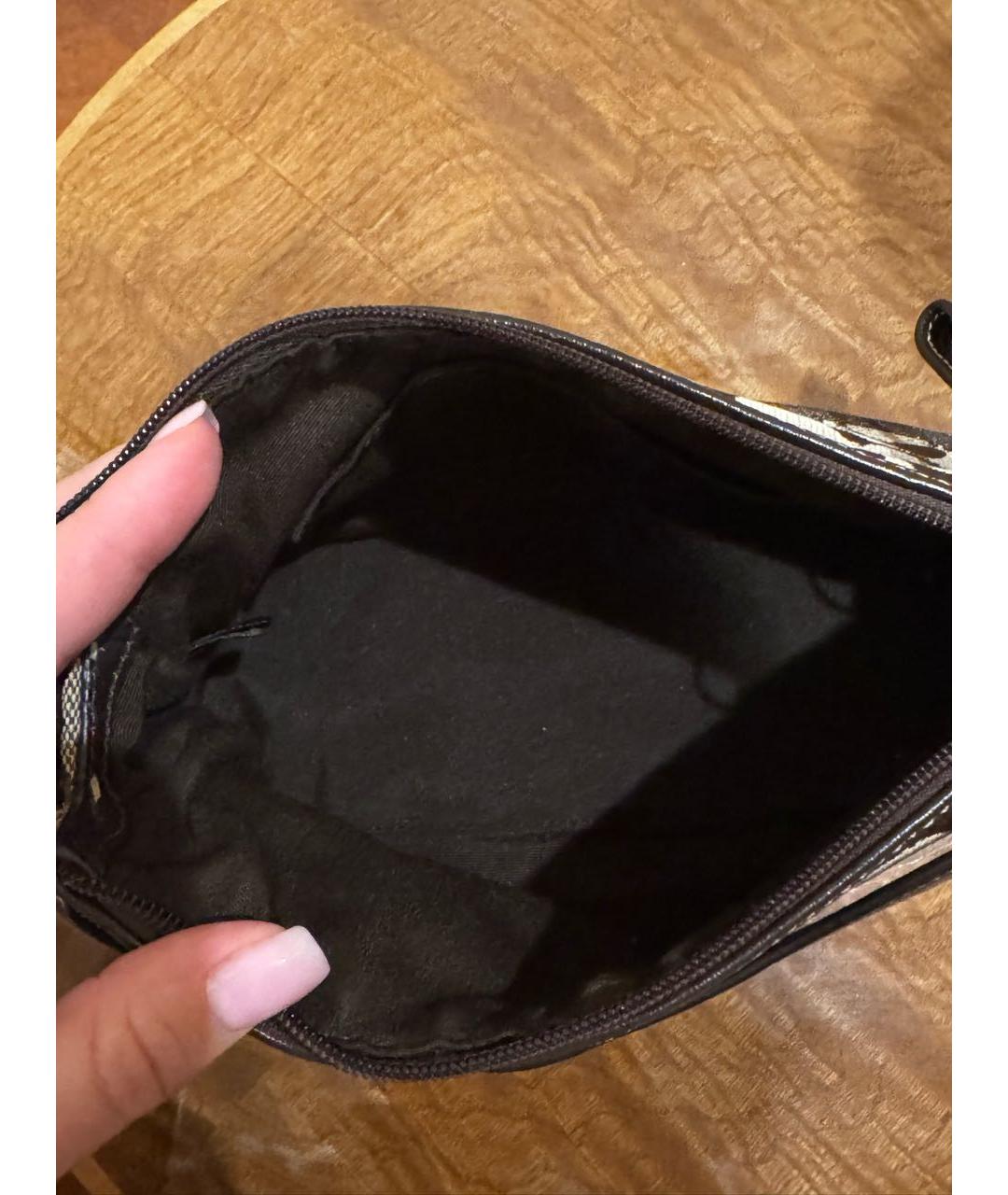 COACH Коричневая тканевая сумка через плечо, фото 4